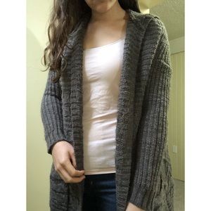 Warm open front cardigan